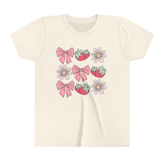 Youth Strawberry Bow Tee